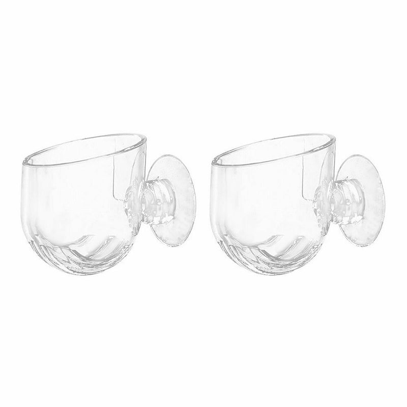 2x Aquarium Plant Holder Fish Tank Glass Plants Pot with Suction Cup Aquatic Cup