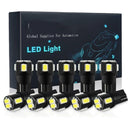 10Pcs 12V T10 6SMD Wedge LED Light Bulb Globe White 2825 168 194 192 W5W 501 158
