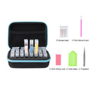 20 Grids Divided Diamond Painting Storage Box DIY Cross Stitch Tools (Blue)