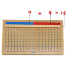 Montessori Educational Beechwood Addition and Subtraction Board Family Set