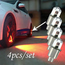 4 x LED Dragonfly Car Wheel Tyre Light Bulb Tire Air Valve Stem Cap Lamp Tool