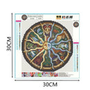 5D DIY Full Drill Diamond Painting Round Geometry Cross Stitch Embroidery