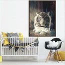 White Tiger 5D Diamond Painting Embroidery DIY Cross Stitch Home Decor Gift