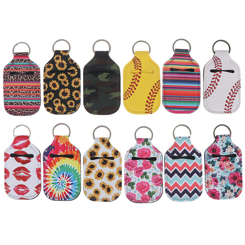 Neoprene Lipstick Holder Keychain Lip Case Storage Bag Key Chain HolderB Gn
