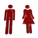 Pair of Female&Man WC Toilet Wall Door Signs Poster Stickers Adhesive Golden
