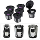 6Pcs Reusable K Cups for Keurig K200, K300, K400, K500,  Black
