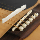 Beige Buffalo Bone Bridge Saddle And Slotted Nut For 6 String Acoustic Guitar TO