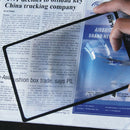 A5 Flat PVC Magnifier Sheet X3 Book Page Magnifying Reading Glass L HT EBA Cy