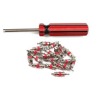 20pcs Tire Air Conditioning SchraderÂ Valve Cores with Removal Tool Wrench