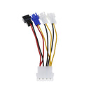 4pin to 3pin1 to 4 case cool fan power adapter converter with speed reduction ME