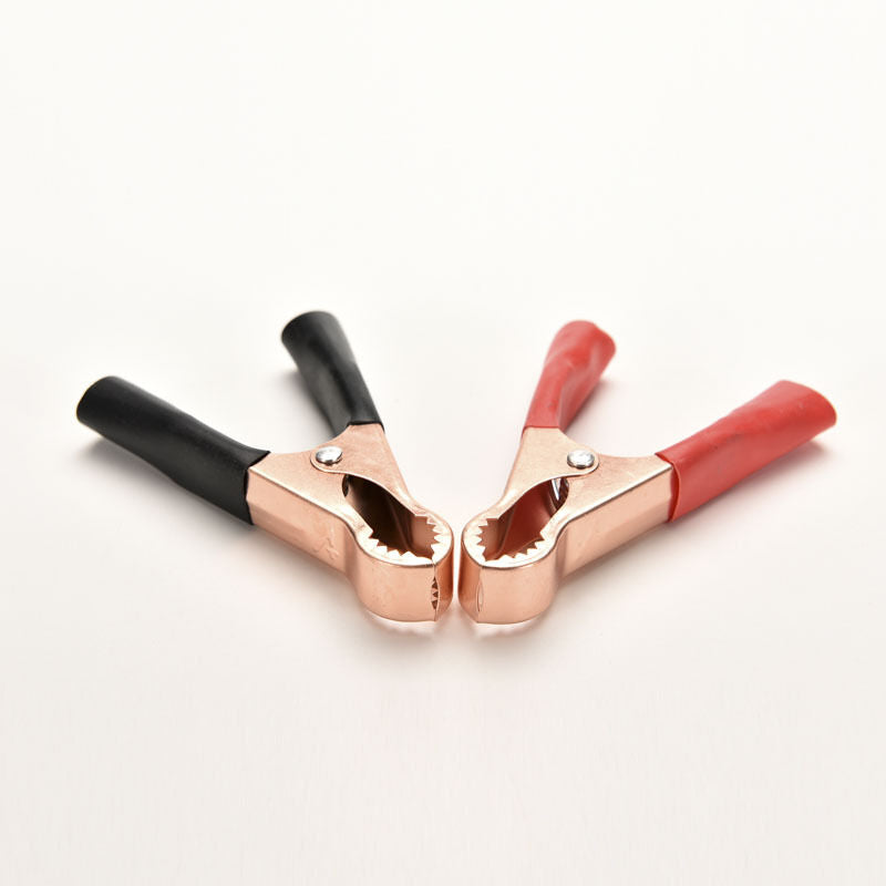 2X Red&Black Car Battery Test Lead Clip Crocodile Alligator Clamps 50A 80mm  JR