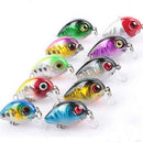 10Pcs Fishing Lures Crankbait Wobble Lot Minnow Fish Bass Tackle 10 Hooks Baits
