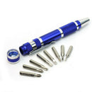 8 In 1 Portable Alloy Screw Driver Pen Set Slotted Phillips Bits Repair Tools