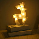 Elk-shaped 8 LED Lamp Nightlight Battery Christmas Wedding Party Club Decor