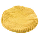 2Pcs Elastic Winter Plush Round Chair Seat Cover Removable ~Yellow_33cm Dia