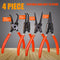 Portable 7" Internal External Retaining Clips Snap Ring Circlip Pliers 4pcs Set