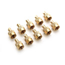 10pcs Chrome Metal Slotted Head Valve Stem Caps With Core Remover Tool Car MO