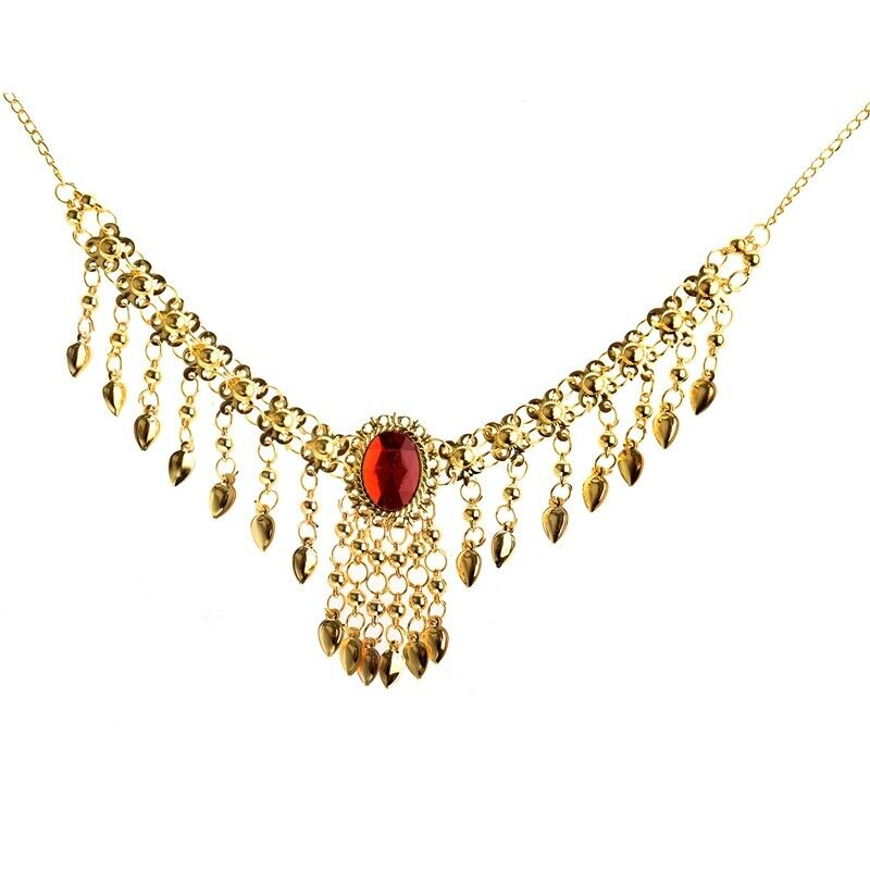 1 x Metal Hair Band Headband Headdress Rubin for Belly Dancing Trend F4X4