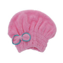 Useful minifiber dry hair hat quickly dry hair rolled towel cap (pink)