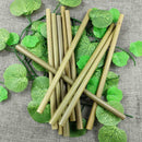 Eco-Friendly Bamboo Drinking Straws Set Reusable Straws (Army Green 23cm) A