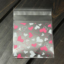Sweet Heart Pic Pastry Cookie Gifts Self-Adhesive Plastic Cello OPP Valve Bag OZ