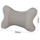 2pcs PU Leather Car Neck Pillow All Season Auto Neck Rest Universal (Grey)