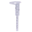 1x Mini sliding vernier caliper plastic measure ruler gauge double scale 80mm Cy