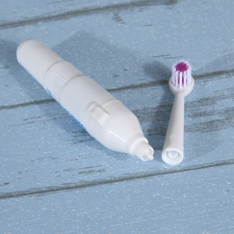 Waterproof Portable Electric Toothbrush AA Battery Brush with 2 Brush Heads