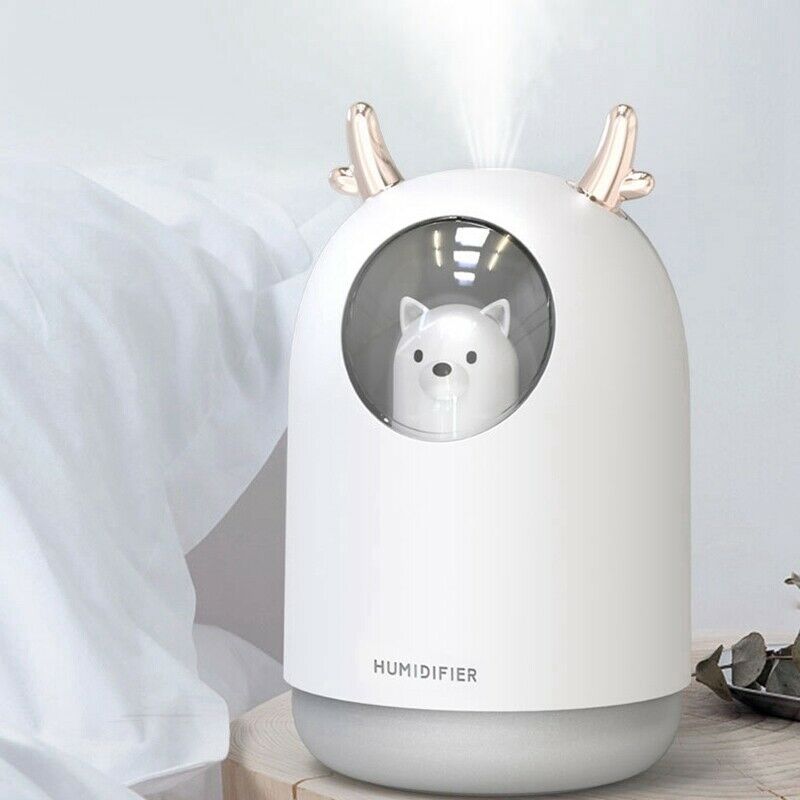 300ML Cute Pet Ultrasonic Air Humidifier Aroma Essential Oil Diffuser for H Y7H4