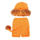 2pcs Baby Lion Crochet Hat + Pants Costume Photo Props Cute Handmade Outfit