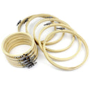 10Pieces Round Wooden Embroidery Hoops Set-5Pcs 4 Inch and 5Pcs 6 Inch Adju