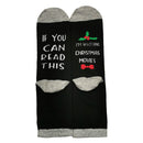 Unisex Christmas Design Socks Cotton Novelty Festive Sock One Size Dark Gray
