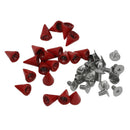 20Pcs Red Metal Studs Rivet Bullet  Cone Screw for Leather Craft 7x10mm