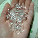 50pcs/lot 12mm Round Flat Back Clear Glass Cabochon High Quality R5L1