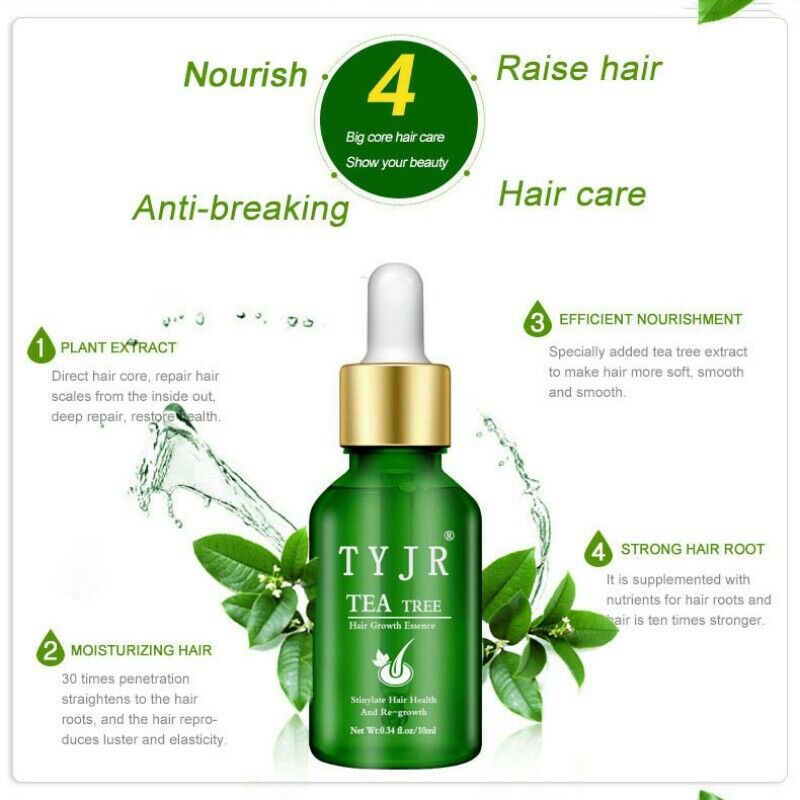 Tyjr Tea Tree Hair Growth Essence Nourishing Scalp Accelerate Hair Growth A M6M9