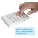 2.4G Numeric Keyboard Wireless Keypad w/ Mouse for Laptop Desktop White