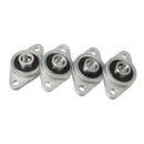 4Pcs Kfl08 Pillow Block Bearing 8Mm Bore Diameter Zinc Alloy Rhombic Flange H6A7
