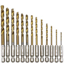 Hex Shank Twist Drill Set HSS13 Piece Set 1.5-6.5mm Twist Drill Bit Brand New df