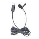 USB 2.5mm Wired Mini Clip-On Microphone Lavalier Lapel Mic Phone PC Recording