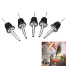 5 Pcs Liquor Spirit Pourer Free Flow Wine Bottle Pour Spout Stopper New