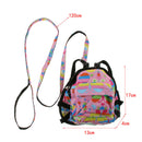Small Dog Self Mini Carrier Back Pack Pocket Saddle Bags w/ Training Lead Leash