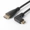 High Speed HDMI to Mini HDMI Cable Extensible Spring Left Curl HDMI Wire #gib