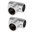 2pcs 1" Boat Yacht Handrail Fittings 90 Degree Tee - Marine Stainless Steel