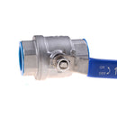 1" Female SS 304 Stainless Steel Full Port Ball Valve Vinyl Handle WOG1000 OS