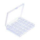 50 Pieces Clear Plastic Sewing Machine Bobbins Spools with Case for Brother