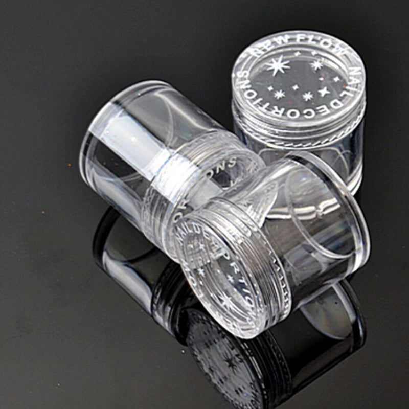 10x Plastic  Clear Empty Nail Art Storage Box Rhinestone Bead Container Grea BX