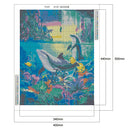 DIY 5D Diamond Painting Dolphin Full Square Drill Embroidery Craft (F329) A