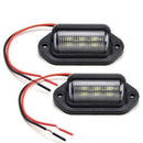 2pcs Waterproof 6 LED 12V License Plate Light Car Boat Truck Trailer Ste MKV