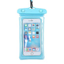 Hot spring swimming touch screen mobile phone waterproof bag (blue) D7S7