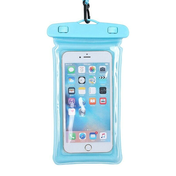 Hot spring swimming touch screen mobile phone waterproof bag (blue) D7S7